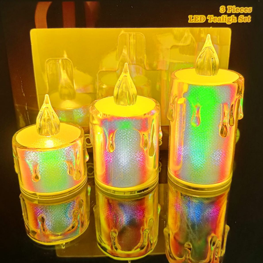3 Piece Set Rainbow LED Light ✨ (Size: 5, 6.5, 8 Inch) - (1 Set)