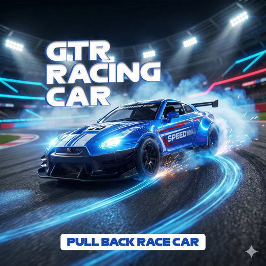 FLYI - GTR Racing Car Push and Go Toy for Kids