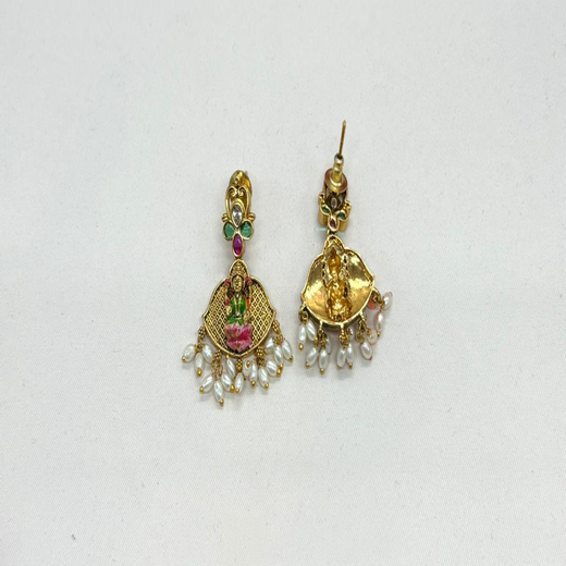 Enamel Antique finish With Short Necklace - Image 3