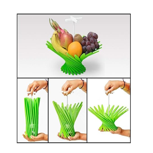 Multi Purpose Twisted Foldable Fruit Vegetable Net Bowl - Image 4