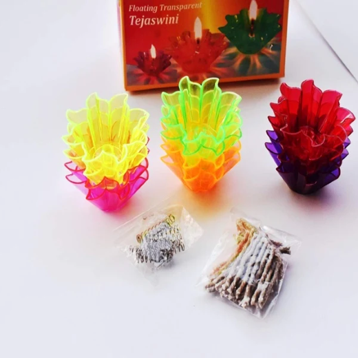3D Reflection Diya (Set Of  12) - Image 2
