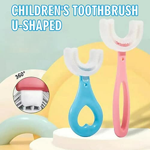 U Shaped Silicone Toothbrush for Kids - Image 2