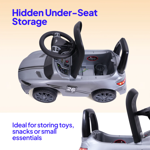 FLYI Beetle Ride-On Car for Kids with Steering Wheel & Backrest - Image 2
