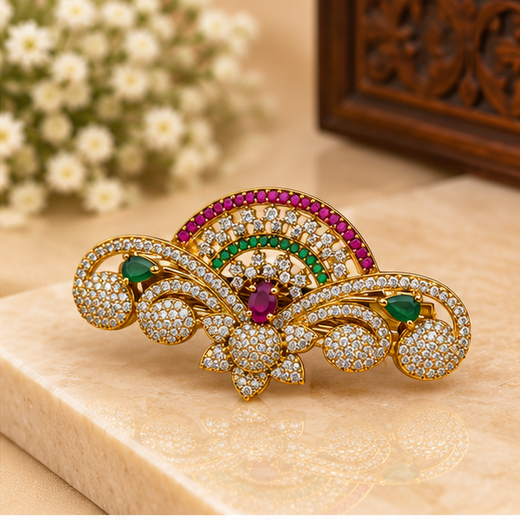 Hair Clip With White Stones - Image 2