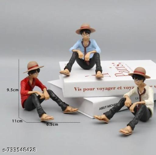 1pc Luffy Sitting Figure – White Shirt Version — 12 cm - Image 2