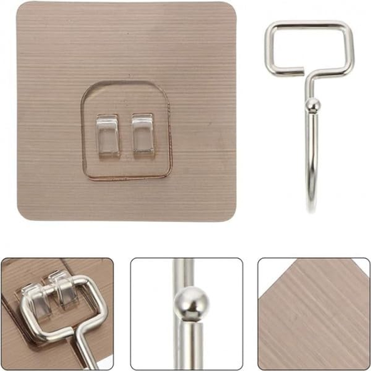Golden Large Adhesive Wall Hooks Hanger (Pack of 5) - Image 3