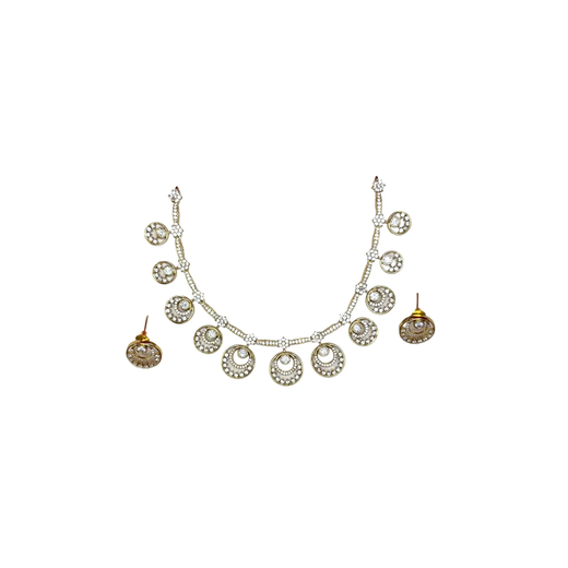 Victorian finishing small American Diamonds Short Necklace