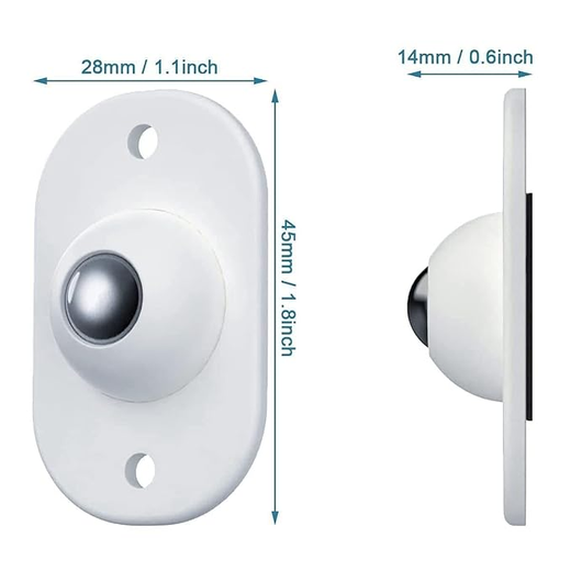 4Pcs Mini Swivel Casters Wheels Roller - Image 2