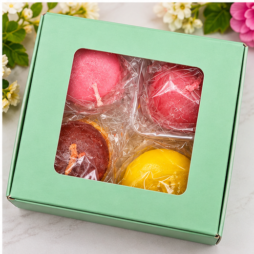 Macaron Candle (Pack of 4) (Box Size: 4*4 Inch) 🕯️ - Image 4