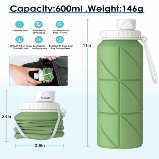 Foldable Silicon Water Bottle