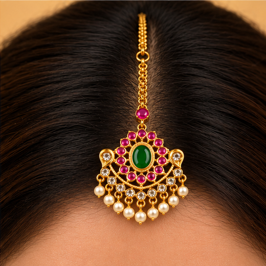 Matte Finish Maang-Tikka - Image 4