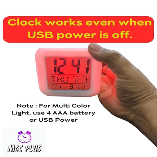 Automatic 7 Color Changing Clock - Image 3