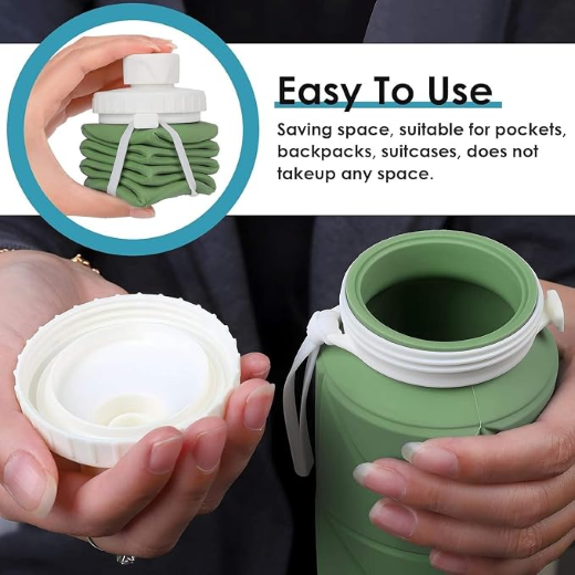 Silicone Foldable Sports Water Bottle - Image 4