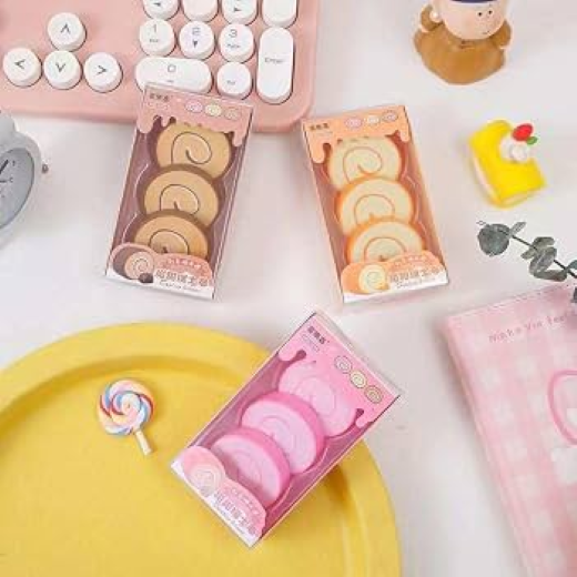 Cookie Shape Eraser  (Pack Of  3) - Image 4