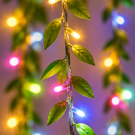 Multicolour Leaf Curtain Light (10 lines) 🌿 - Image 2