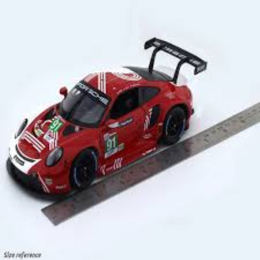 Burago 1:24 Porsche 911 RSR LM 2020 (#91) - White/Red ('22) ('22 Std) - Image 2