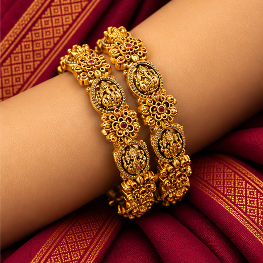 Nakshi Finishing With Lord Lakshmi Bangle - Image 4