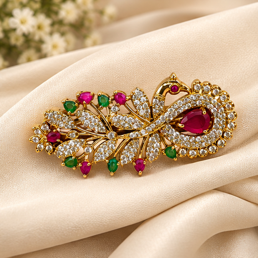 Infinity Peacock Hair Clip - Image 4