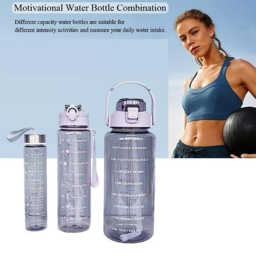 Set of 3 Motivational Water Bottles - Image 3