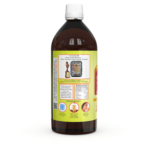 Dr. Patkar's Turmeric Vinegar with Turmeric & Black Pepper Extracts (Piperine)| Unfiltered & Undiluted | Immunity Booster| Anti-Inflammatory |Suitable for IBS & PCOS/PCOD | With Natural Curcumin Extracts (With Mother) 500ML - Image 2
