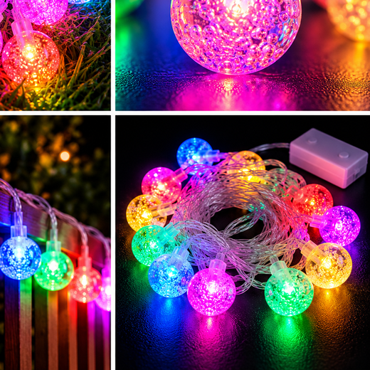 11M Crystal Ball Multicolour String Light 22 Bulb (Print 15M) 🔮 ✨ - Image 4