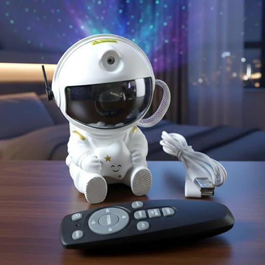Astronaut Galaxy Star Projector Remote-Controlled Night Light