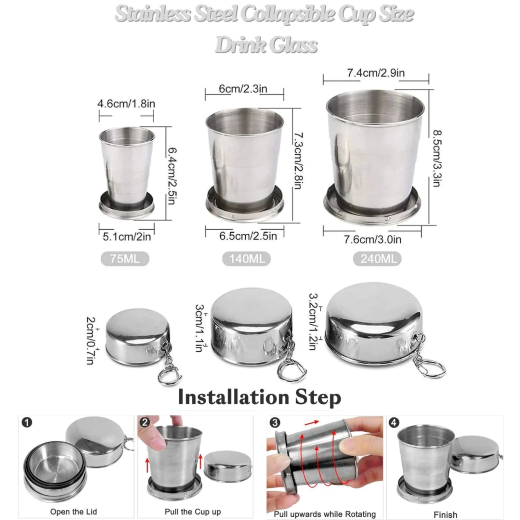 Steel Folding Glass - Image 4