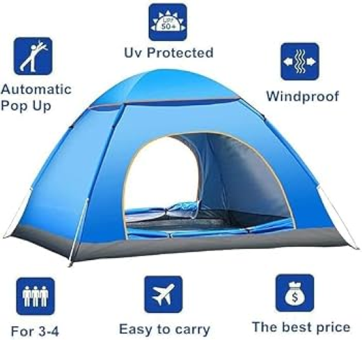 (3-Person) Portable Waterproof Outdoor Tent - Image 4