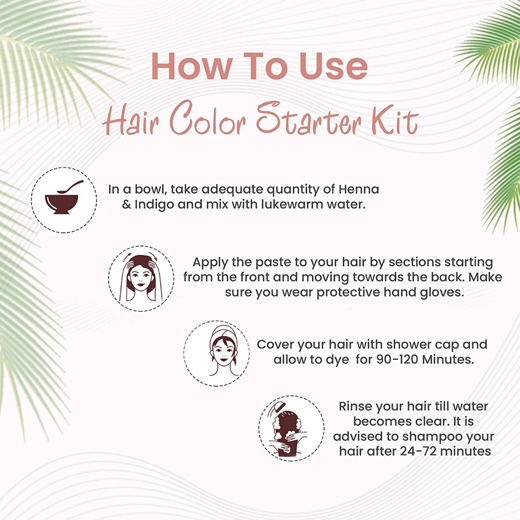 Natural Herbal Organic Hair Color Starter DIY Kit - Image 3
