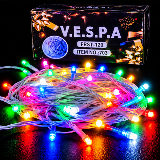 30M Multicolour Frosed String Light (120/104 Bulb) (Print 45M) ✨