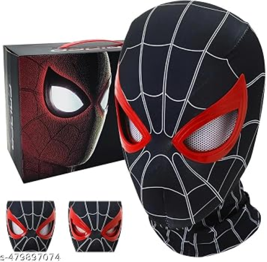 New Black Spidy Anime Cosplay Cloth Mask - Image 3