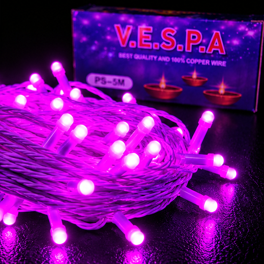 40M Pixel Pink String Light (170/150 Bulb) (5 MM) (Print: 55M) ✨ - Image 2