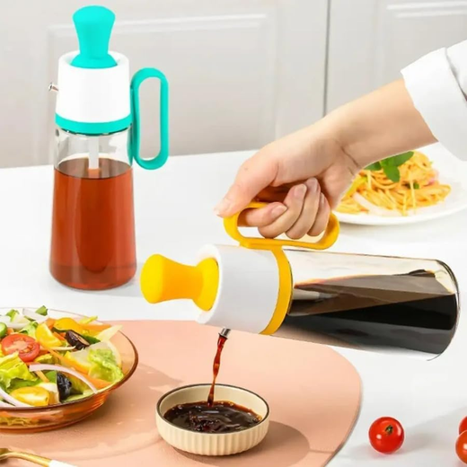 2 In 1 Glass Oil Dispenser Bottle With Brush - Image 4