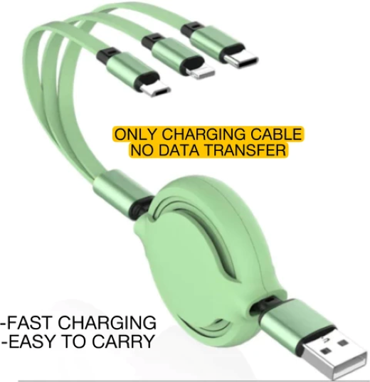 3 In 1 Multifunctional Rollup Charging Cable - Image 3