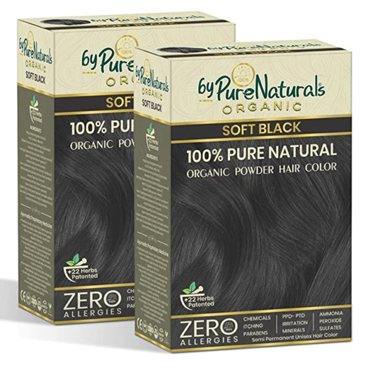 Organic Powder Soft Black Hair Color for Men & Women - Image 2