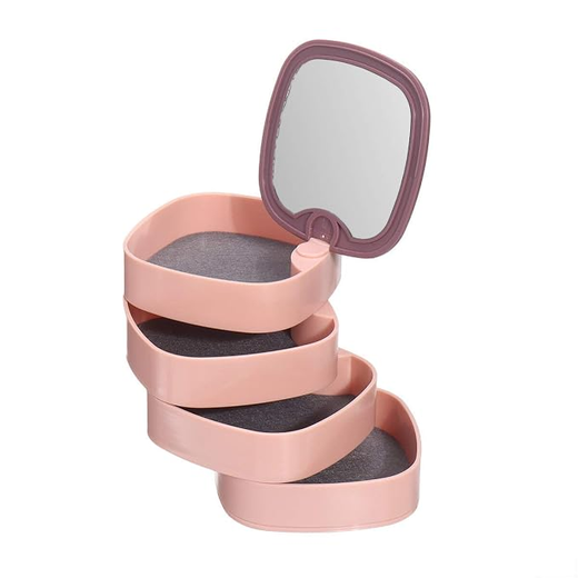 Plastic Rotating Jewelry Organizer Box