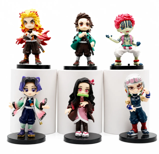 Demon slayer set of 6 akaza set - Image 2