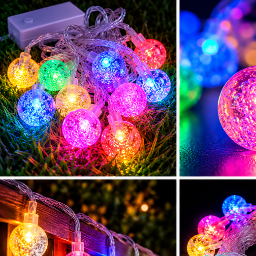 11M Crystal Ball Multicolour String Light 22 Bulb (Print 15M) 🔮 ✨