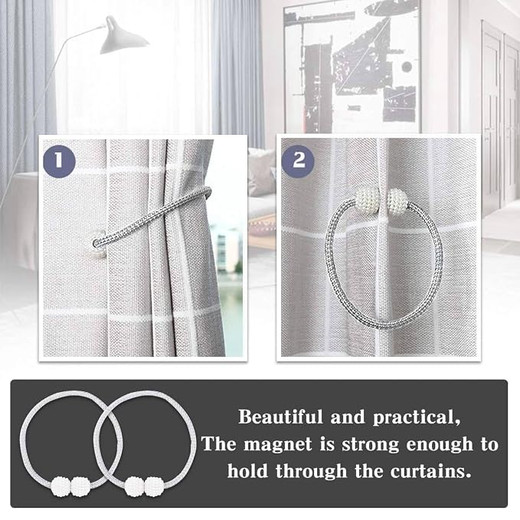 Magnetic Curtain  Drape Tiebacks Rope (2Pcs) - Image 3
