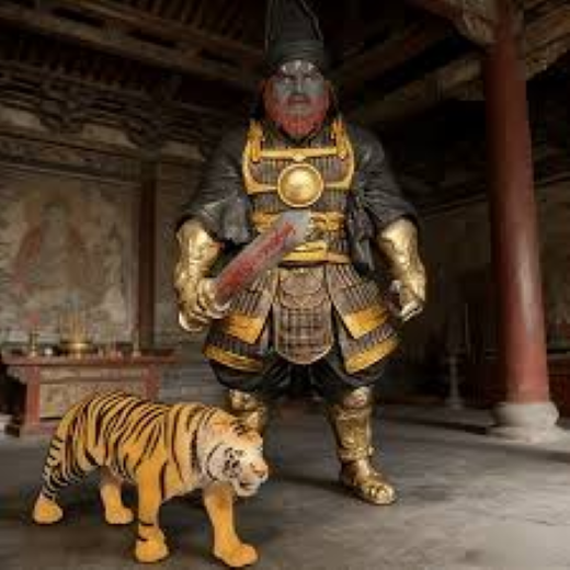 Samurai figure with tiger Action fiqure 23cm - Image 3