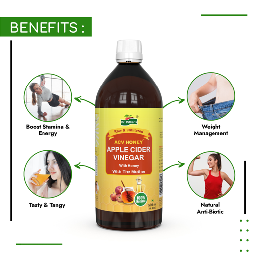 Dr. Patkar's Apple Cider Vinegar With Honey 1000ml - Image 3
