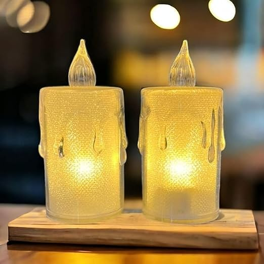 LED Crystal Candle Light (pack of 6)