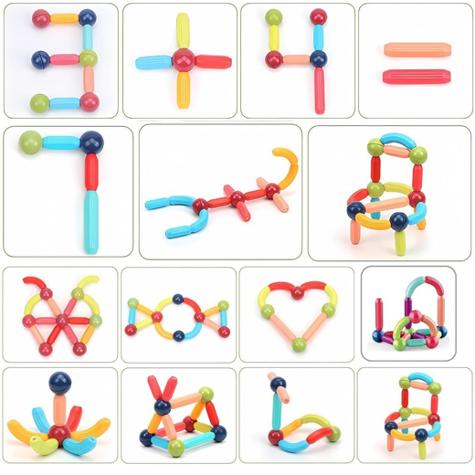 42 PCS MAGNETIC BAR BLOCKS - Image 4