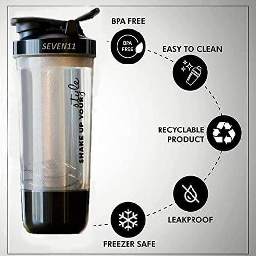 600ML Protein Shaker Gym Bottle - Image 2