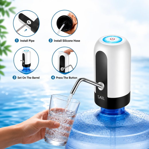 Electric Automatic Rechargeable Water Dispenser Pump - Image 4
