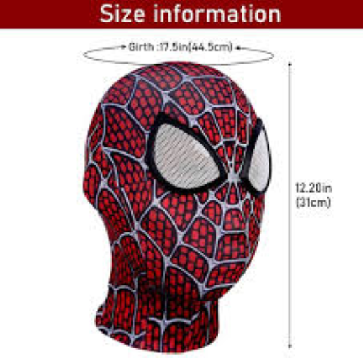 New Amazing Spidy Anime Cosplay Cloth Mask