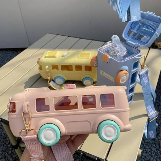 (B-35) Toy Bus Fancy Water Bottel