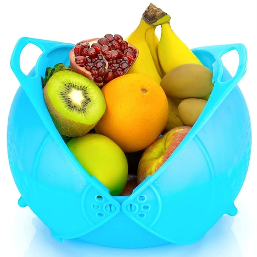 Plastic Washing Bowl for Washing Vegetables Fruits (Pack of 2)