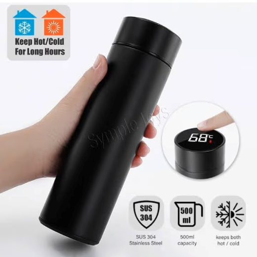 Black Temperature Flask Bottle