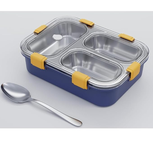 3 Section Lunch Box Steel